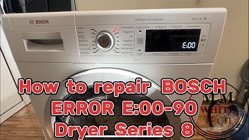 How to repair BOSCH dryer Series 8 Error E:00-90 , not spin problem .