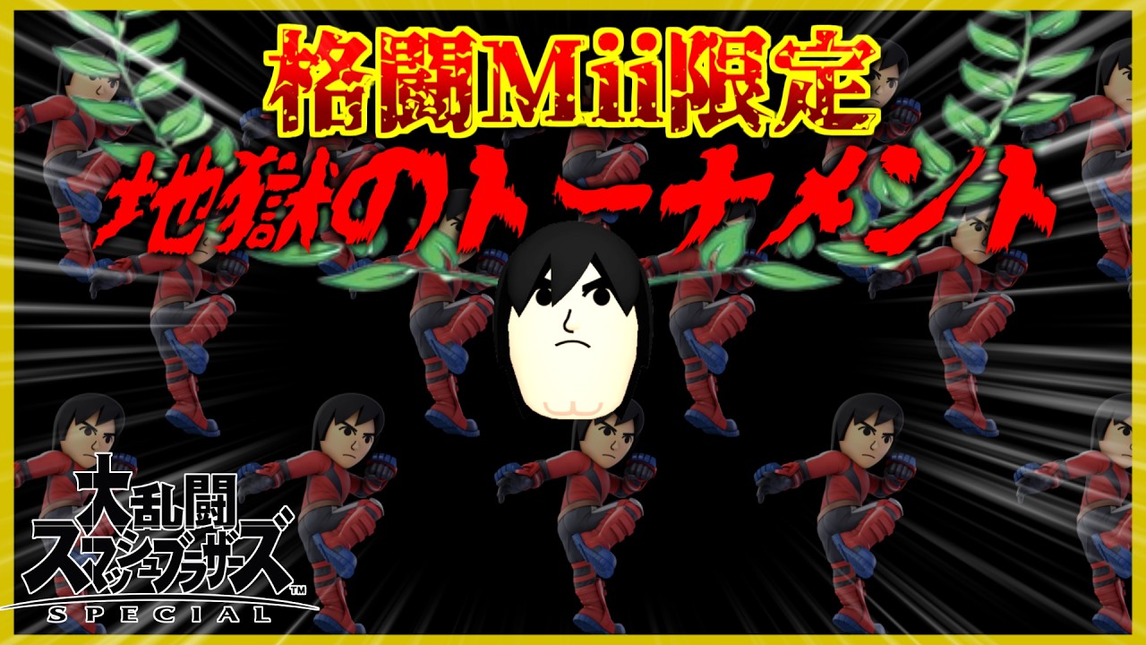 【スマブラSP】唐突！第一回格闘Mii限定視聴者トーナメント