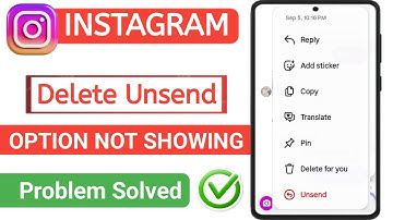 Fix Instagram Message Delete Option Not Showing | Message Unsend Option Not Showing