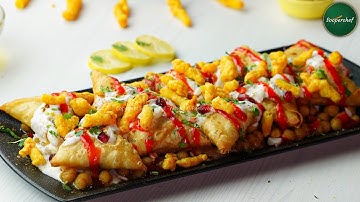 Samosa Chaat Recipe by SooperChef (Kurkure Jhatpat Jugaar)
