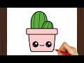 How to draw a cactus kawaii easy i como desenhar um cactus kawaii i fcil