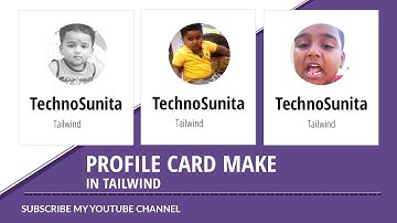 How to make profile card in html and tailwind css #tailwindcss  #profile  #profilepicture