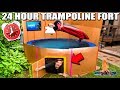 24 Hour TRAMPOLINE BOX FORT Challenge! 📦 Fortnite, Beyblade & More!