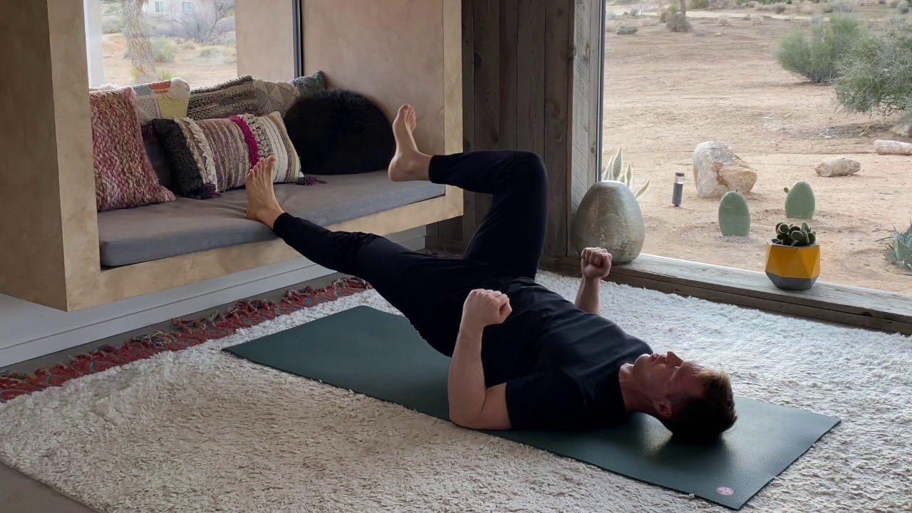 Feet Elevated Straight Leg Bridge March YouTube