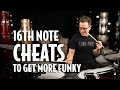 Pro drummer teaches you cheats to make your strong hand 16th notes more funky