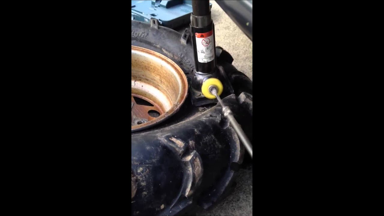 Breaking the bead on a atv tire YouTube