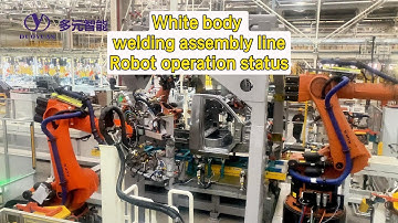 First view of the operation video of the white body welding line.#welding #automobile  #robot