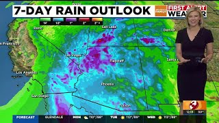 Storm chances are 50% around the Phoenix area this week