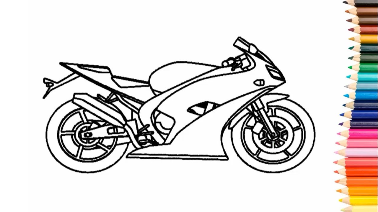 Desenho de Moto esportiva pintado e colorido por Usuário não registrado o  dia 27 de Janeiro do 2019