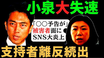 【大混乱】止まらない支持離れ！小泉進次郎「〇破予告がきてます」何故か被害者面にSNSブチギレ！