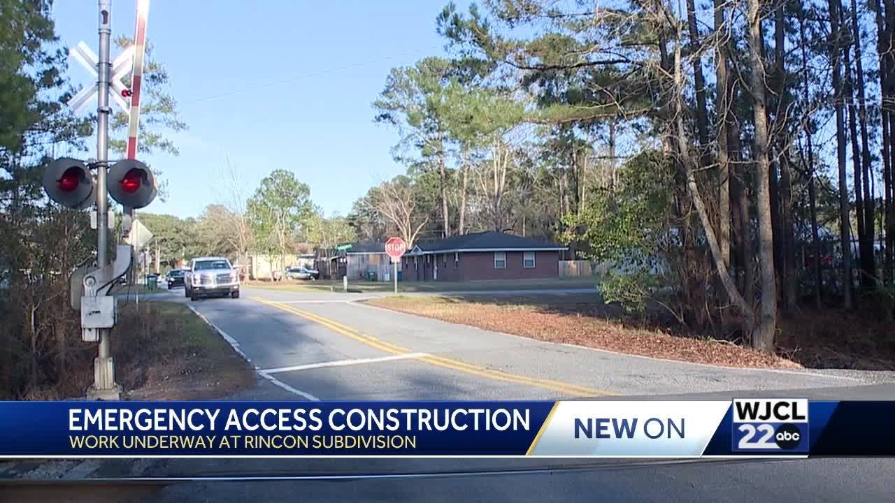 Emergency Access Construction underway at Picket Fences