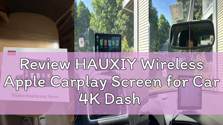 Review HAUXIY Wireless Apple Carplay Screen for Car 4K Dash Cam, 9" Portable Apple Carplay & Android