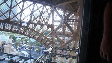 Elevator ride to the top of Eiffel Tower, Las Vegas