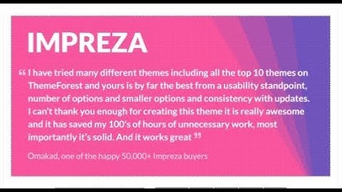 Impreza – Multi-Purpose WordPress Theme | Themeforest Templates