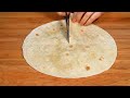 Cut tortilla this way this recipe makes me never get tired of eating tortillas