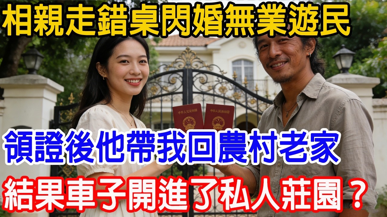 【一口氣看完】相親走錯桌閃婚無業遊民，領證後他帶我回農村老家，結果車子開進了私人莊園？這哪是農民，是礦主啊！#故事樹洞 #情感故事 #故事頻道 #原創