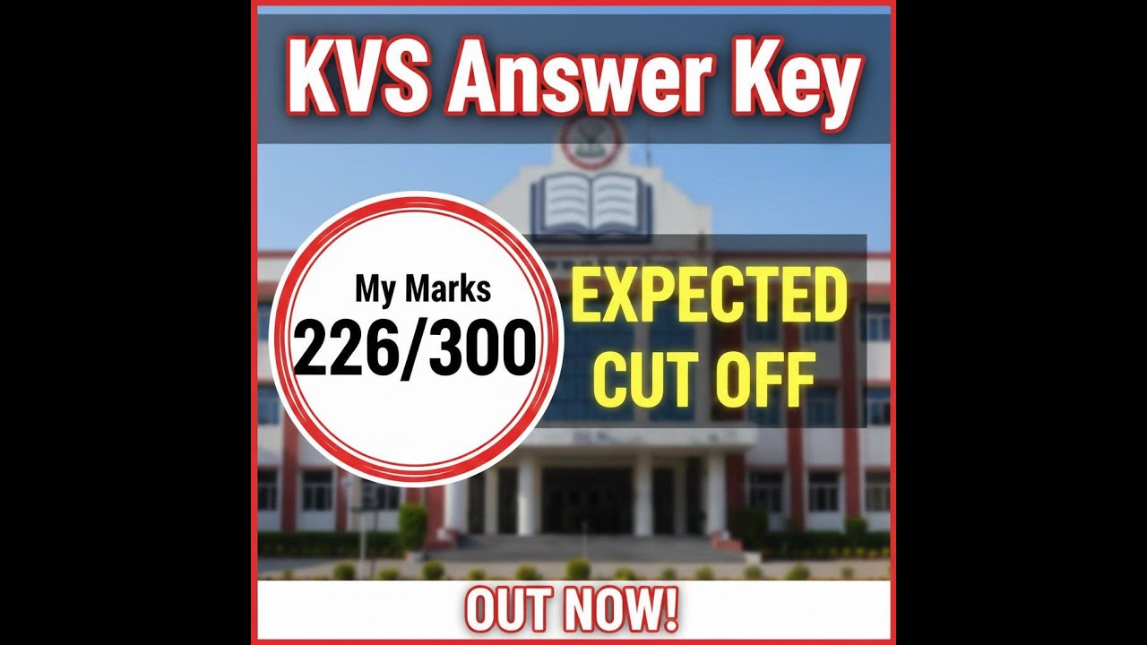 KVS Answer Key 2026 Out|| My Marks in TGT