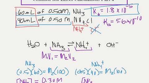 Common Ion Effect Calculations Part 2