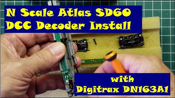 Installation of a Digitrax DN163A1 decoder/microprocessor into an Atlas EMD SD-60 model