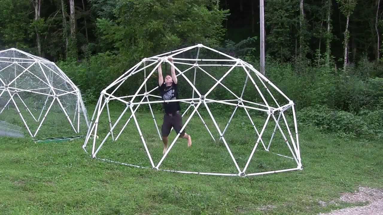 PVC Geodesic Dome Load Test - YouTube