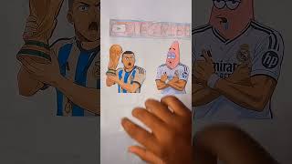 Mbappé  🐢 and World cup winner Patrick 🏆 #shorts  #brainrot #spongebob  #mbappé #drawing