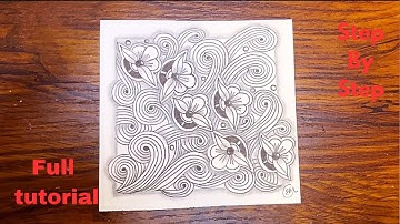 Zentangle Pattern-Akebia & Sand Swirl Tree | Drawing Tutorial For Beginners