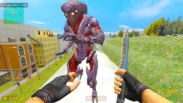 Counter Strike Source - Zombie Escape Mod online gameplay on Rooftop Runaway1 Map