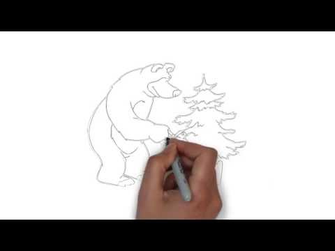 как нарисовать медведя, how to draw a bear, cómo dibujar un oso