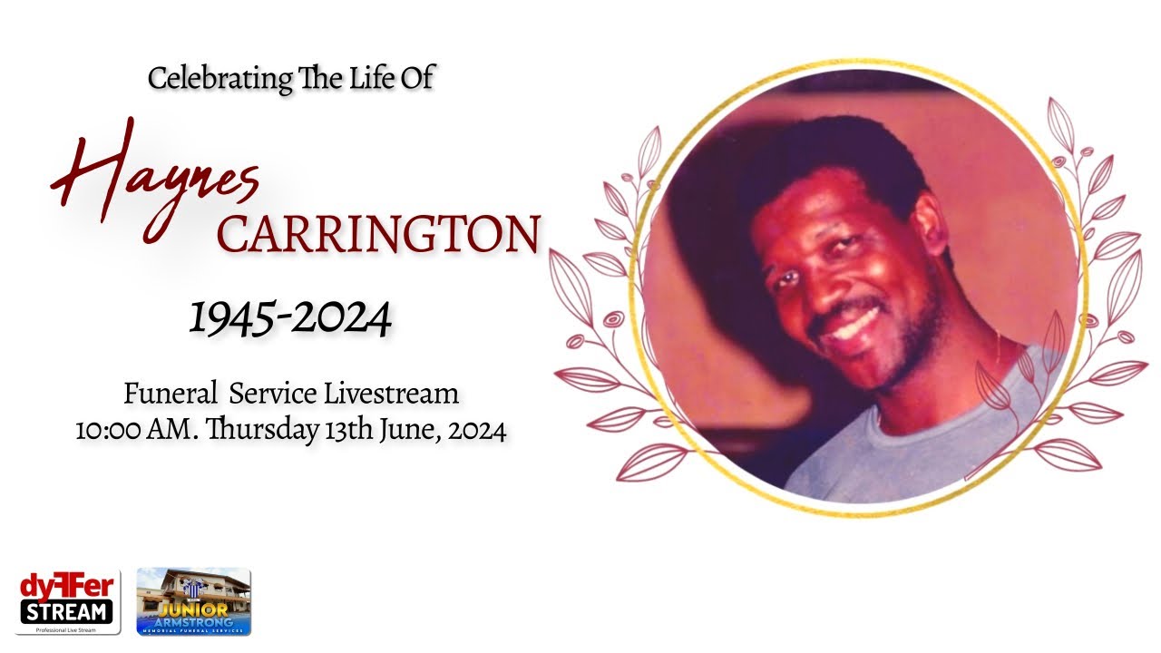 Haynes Carrington Funeral Service Livestream - YouTube