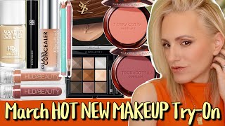 March Hot NEW MAKEUP Try-On | Over 40 Skin