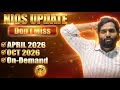 NIOS Critical Update Jan 2026 | Exam Fee, TMA &amp; PCP Last Dates | April 2026 Exam