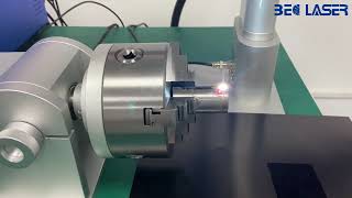 How to use the D125 rotary- Motorized z axis portable fiber laser marking machine.