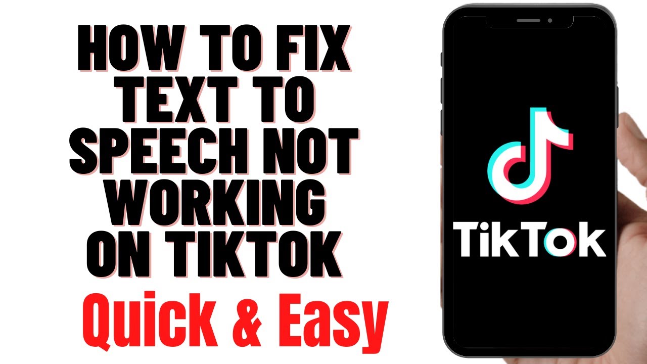 text to speech tiktok doesn't work