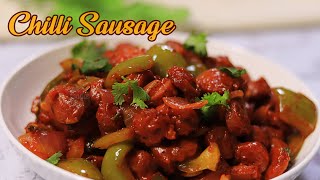 Chilli Sausage | Spicy Chicken Sausage Chilli Recipe | Bachelor's Special