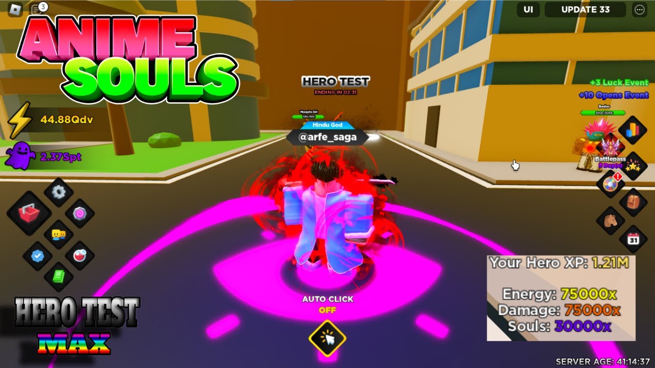 UPDATE 36 + EVENT HALLOWEEN + HERO TEST NOVO ANIME SOULS SIMULATOR ROBLOX 