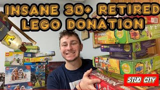 I GOT A HUGE RETIRED LEGO DONATION (CHIMA, NINJAGO, STARWARS, AND MORE)