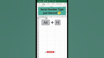 “Quick Shortcut to Add Serial Numbers in Excel ⚡ | Excel Tips #Shorts”