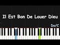 Dorcas kaja  il est bon de louer dieu  easy piano tutorial by extreme midi