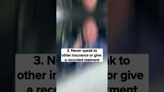 Five things to never do if you get into a car accident!  #legaltips #lawyers #shorts