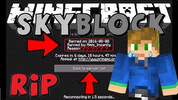 I GOT BANNED FROM SKYBLOCK?!  | Minecraft SKYBLOCK #31 w/ Riverrain123