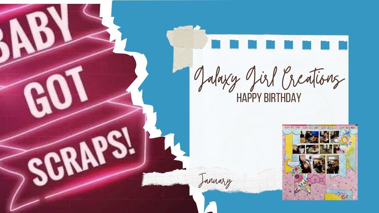 Видео процесса создания скрапбука: С днем ​​рождения (Малышка получила скрапбукинг)