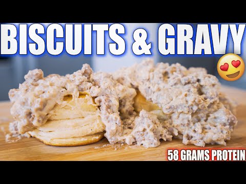 ANABOLIC BISCUITS GRAVY High Protein Bodybuilding Breakfast Recipe