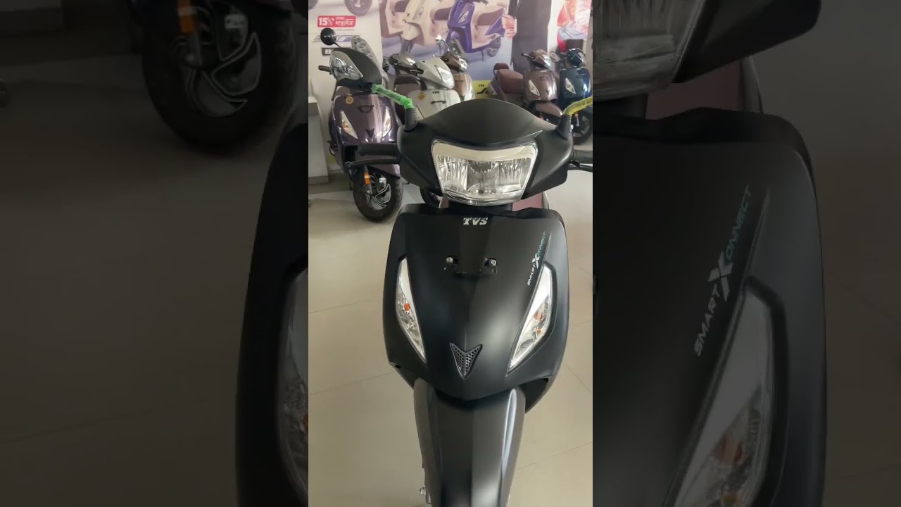 Tvs Jupiter zx SmartXconnect II Matte Black fully digital cluster with voice command