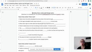 Lesson 12  Brain Pop Cycles Directions