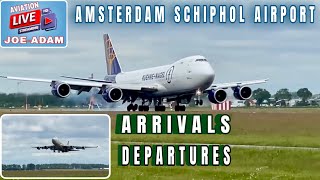 CROSSWIND ARRIVALS at Amsterdam Schiphol Airport Live 🛬