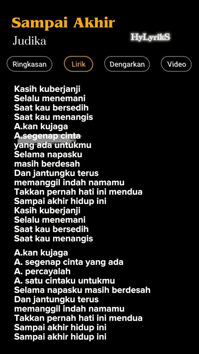 Sampai akhir - judika