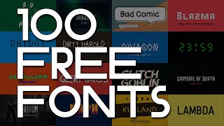 100 FREE FONTS BY GGBOTNET