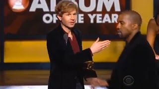 Kanye Storms The Stage In Defense Of Beyonce At 2015 Grammys