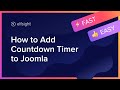 How to Embed Countdown Timer Extension on Joomla