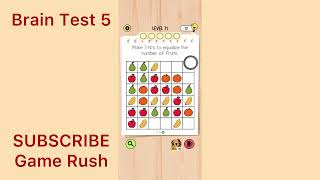 Brain Test 5 : Level 71 make i hit to equalize | Brain test 5 Walkthrough solution #braintest5